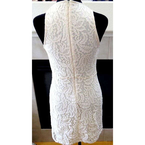 Willow & Clay Dresses & Skirts - Willow & Clay Boho Chic Ivory Lace Sleeveless Dress Body Con Bridal  S EUC